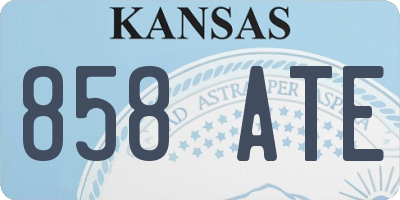 KS license plate 858ATE