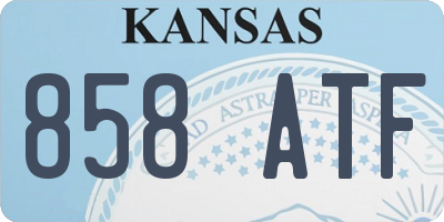 KS license plate 858ATF
