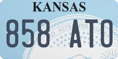 KS license plate 858ATO
