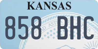 KS license plate 858BHC