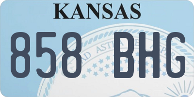 KS license plate 858BHG