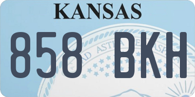 KS license plate 858BKH