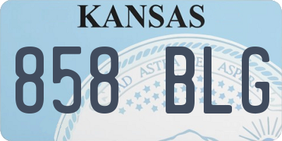 KS license plate 858BLG
