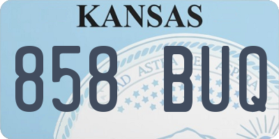 KS license plate 858BUQ