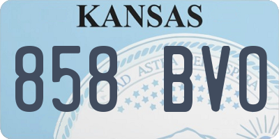 KS license plate 858BVO