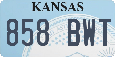 KS license plate 858BWT
