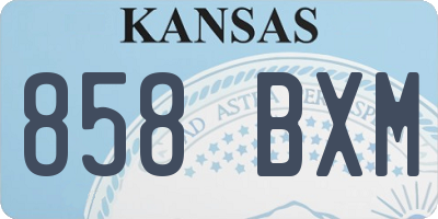 KS license plate 858BXM