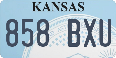 KS license plate 858BXU