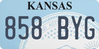 KS license plate 858BYG