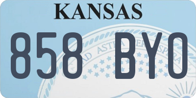 KS license plate 858BYO