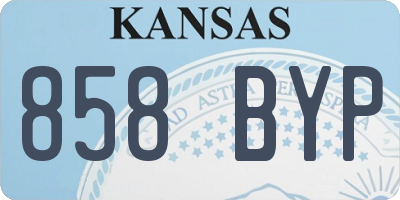 KS license plate 858BYP
