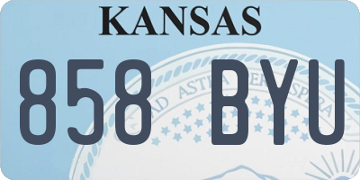 KS license plate 858BYU