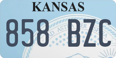 KS license plate 858BZC