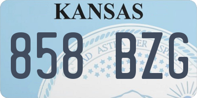 KS license plate 858BZG