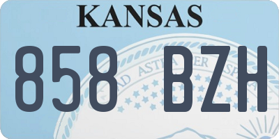 KS license plate 858BZH