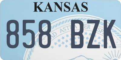 KS license plate 858BZK