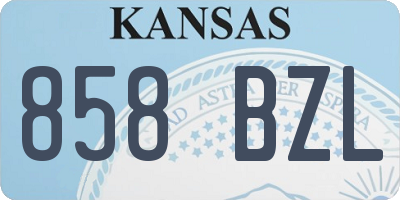 KS license plate 858BZL