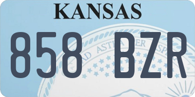 KS license plate 858BZR