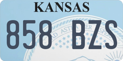 KS license plate 858BZS