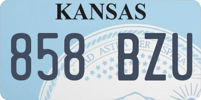 KS license plate 858BZU