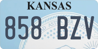 KS license plate 858BZV
