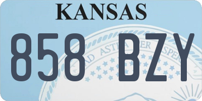 KS license plate 858BZY