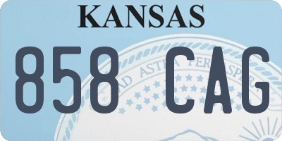 KS license plate 858CAG