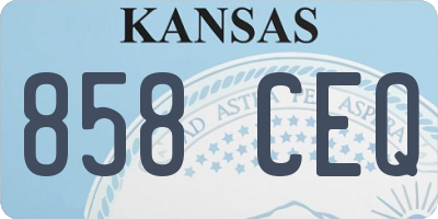 KS license plate 858CEQ