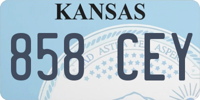 KS license plate 858CEY