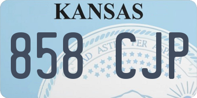 KS license plate 858CJP