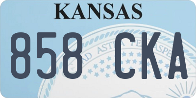 KS license plate 858CKA
