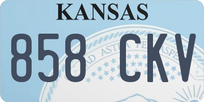 KS license plate 858CKV