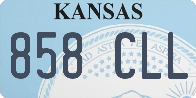 KS license plate 858CLL