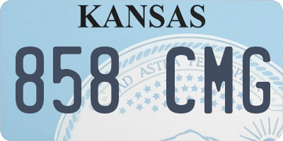 KS license plate 858CMG