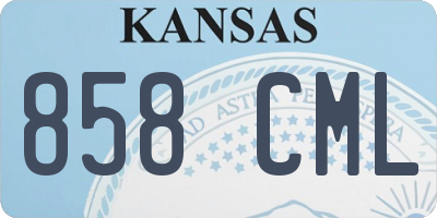 KS license plate 858CML