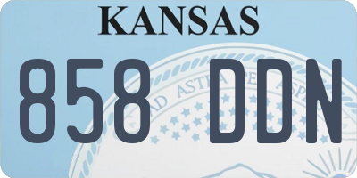 KS license plate 858DDN