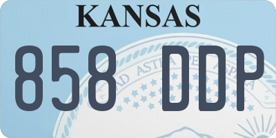 KS license plate 858DDP
