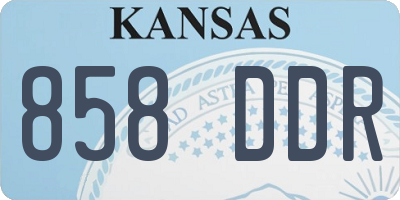 KS license plate 858DDR