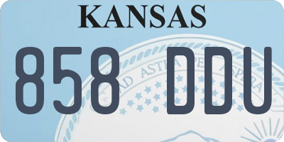 KS license plate 858DDU