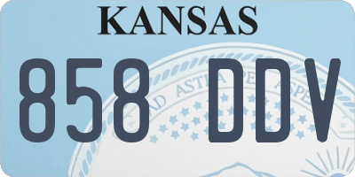 KS license plate 858DDV