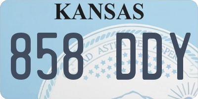 KS license plate 858DDY
