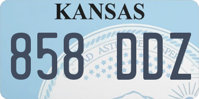 KS license plate 858DDZ