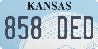 KS license plate 858DED