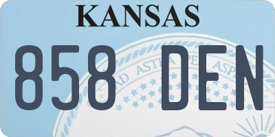KS license plate 858DEN