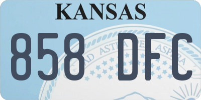 KS license plate 858DFC