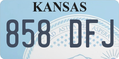 KS license plate 858DFJ