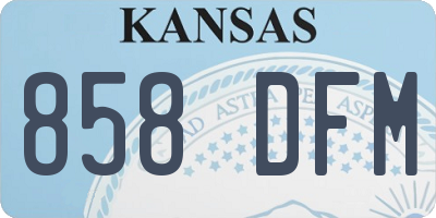 KS license plate 858DFM