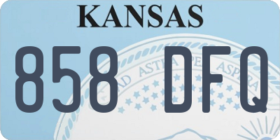 KS license plate 858DFQ