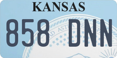 KS license plate 858DNN