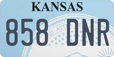 KS license plate 858DNR